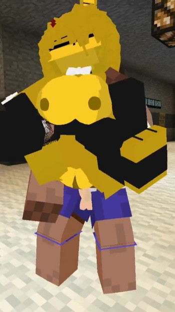 Minecraft Fapcraft: Fazclaire's Nightclub Edition Fucking Type 1 or Golden Bonfie, Golden Bonnie, in ass and face fucking | Clip 2