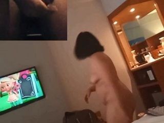 Masturbando con mi esposa ika en videollamada