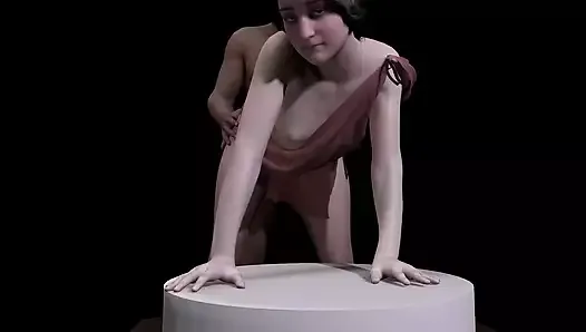 Греческая стоя со спины - 3D порно