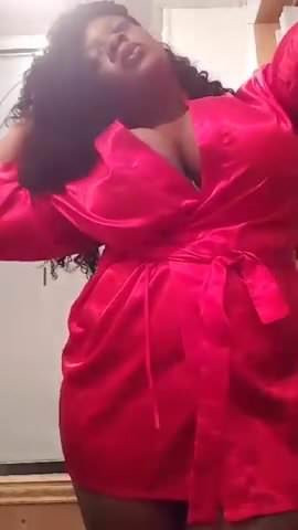 bbw in satin robe