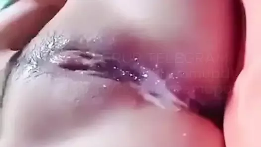 Masturbating until the squirt longs for a big dick to get into my pussy