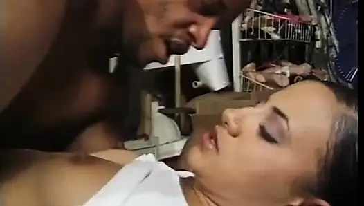 Young bitch enjoys getting her black pussy fucked by a black cock