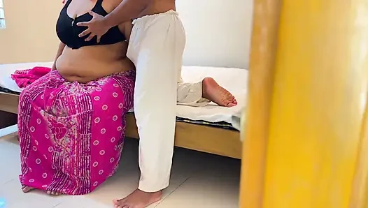 Indian Stepmom & Stepson Bed Share in Hote