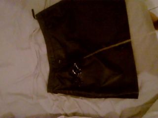 Pee on my step mom leather skirt