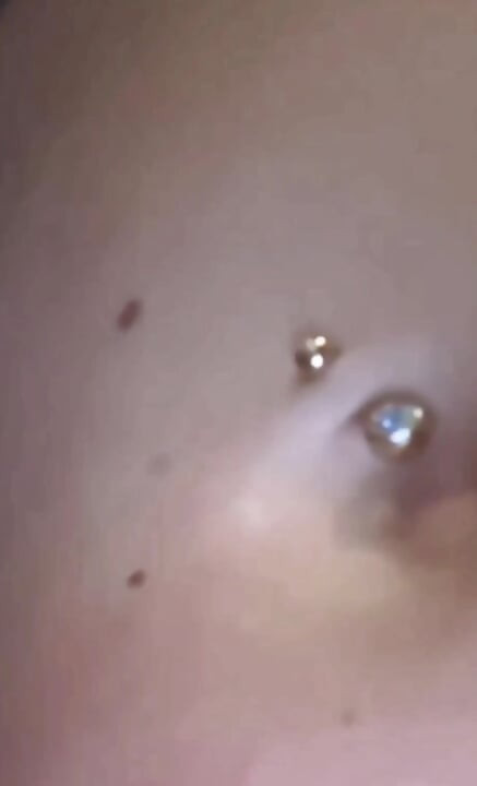 Navel Piercing Tongue Lick