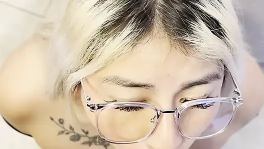 CUMMING ON MY SISTER-IN-LAW'S GLASSES