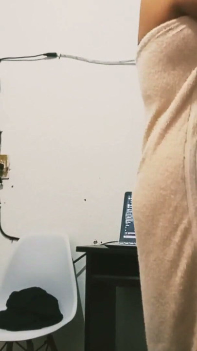 filming my wife unnoticed as she prepares to take a shower | Clip 1
