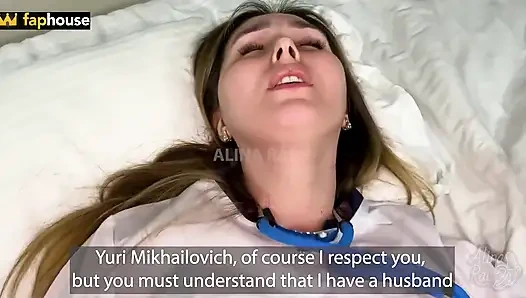 Private clinic patient fucked married nurse in pussy and ass. ...tly, you mixed up the hole, and secondly, I have a husband!