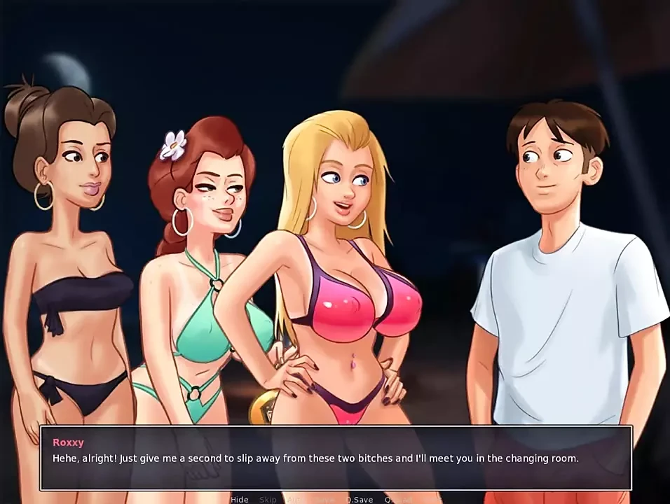 Summertime Saga szexparti, 3 lány egy fasz - 177. rész