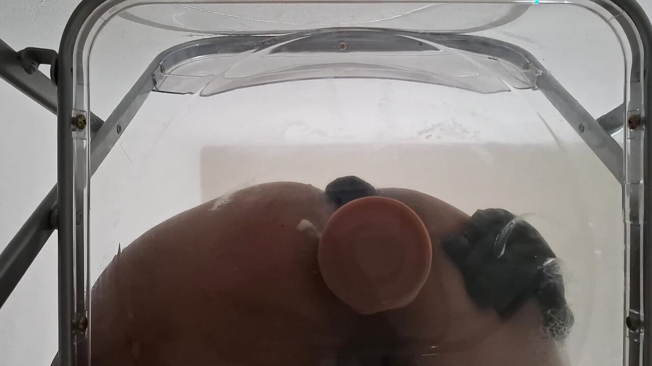 Dekhne ka bindu: paaradarshi kursi ke maadhyam se dildo ki savaari karne ke baad gandi baat moti gand trans reven chehre par baithna aur gand men viry