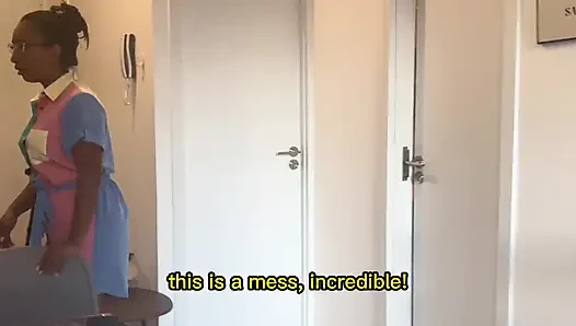 Step mother says: I have a better place for your cum. English subtitles