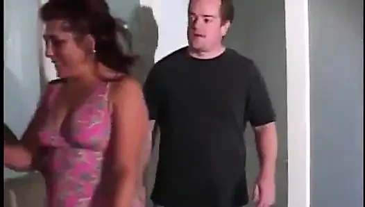 Interracial FMM threesome and double team fucking