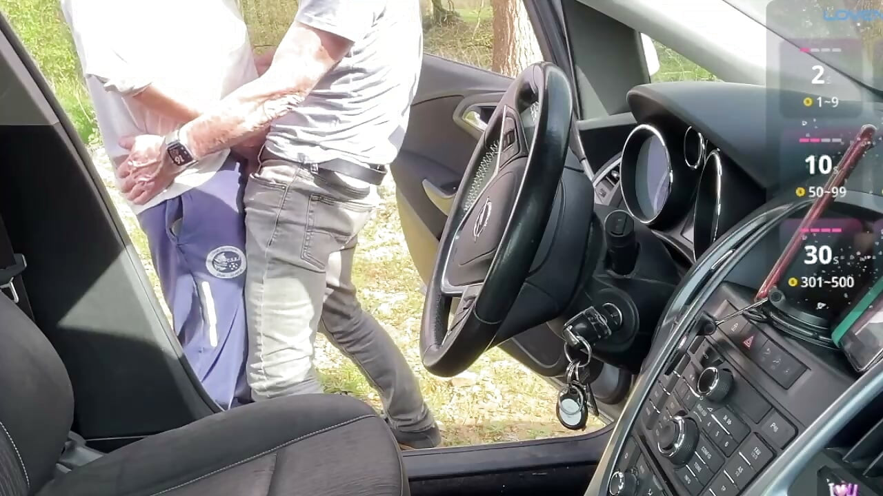 Parked Car Blowjob with Pants Down