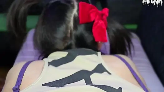 Ateşli çoraplı kadın kılıklı evli kadın dölle hamile bırakılıyor