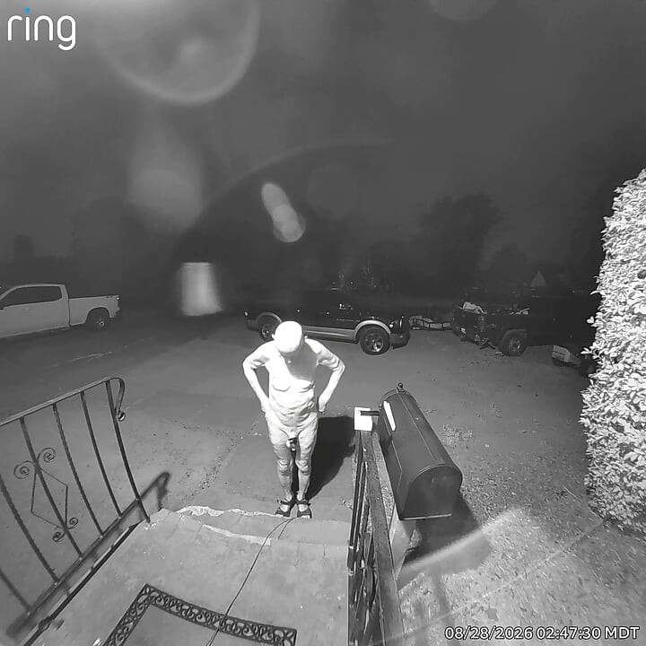 Solo dildo play in front yard. Exposed for all to see.