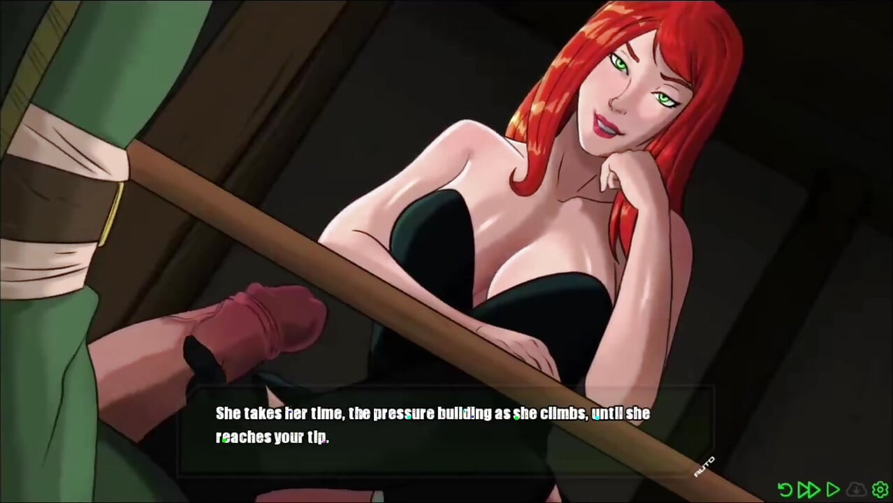 Mary Jane rubs her foot on Doom's Monster cock in footjob - doomination gameplay