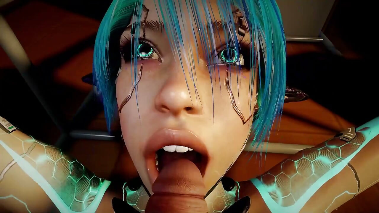 Face Fucking a Sexy Robot Girl