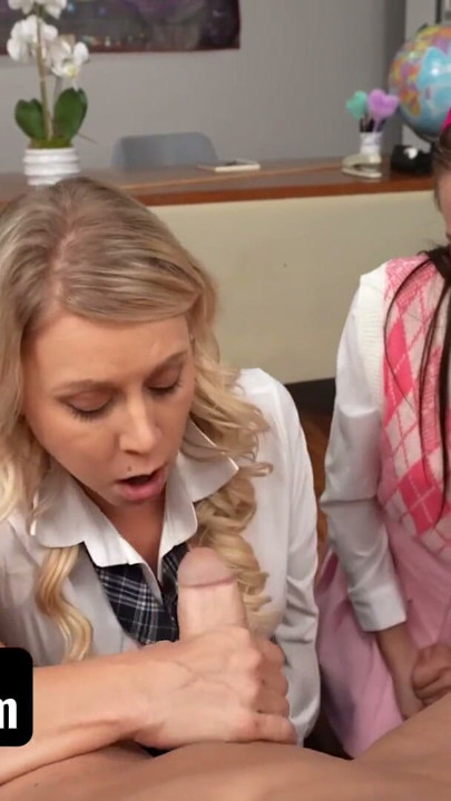 SIS LOVES ME - Smoking Hot Blonde Katie Morgan Catches Aubree Valentine Fucking Her Stepbro in Class | Clip 2