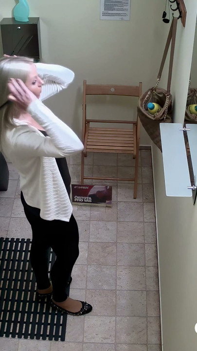 Czech solarium 155: busty blonde milf masturbates in solarium