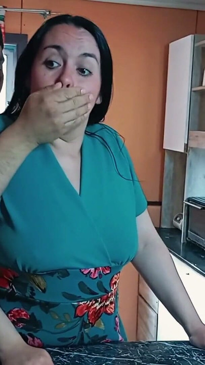 This shouldn't have happened my stepson's friend fucked me in the kitchen. | Clip 1