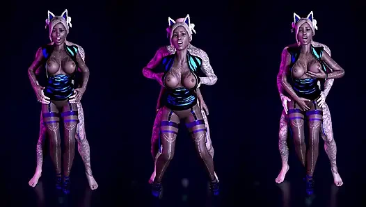 Gece Kulübünde, Sıcak Mela Büyük Beyaz Penis Tarafından Sevişiyor