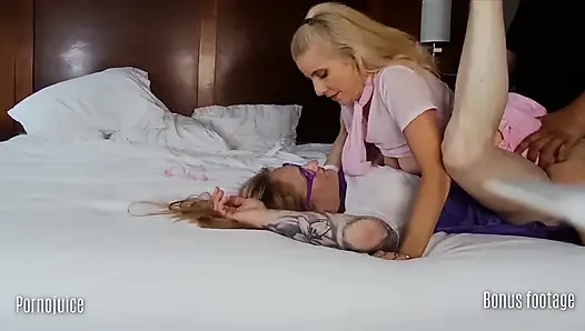 Innocent 1950s Co-eds Share Professor's Big Blacl Cock Starring Dawn Layla and Xtrarenee
