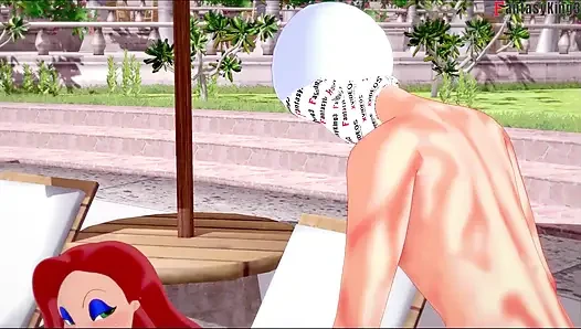 Jessica Rabbit halka açık havuzda sikiliyor