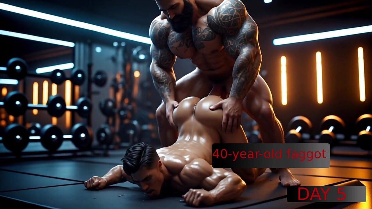Gay Ass Trainer - Wild Fuck in the Gym with Youngsters