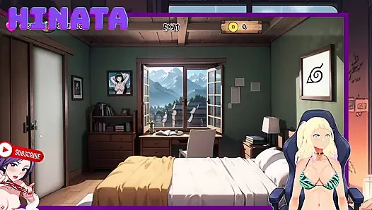 HINATA, DER LEHRER der Akademie. Sie öffnet ihren Reißverschluss und zeigt ihre Brüste. Shinobi-Geheimnisse 14