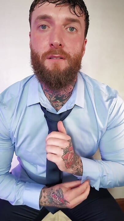 Tattooed Dom Solo Cumshot Worship Video