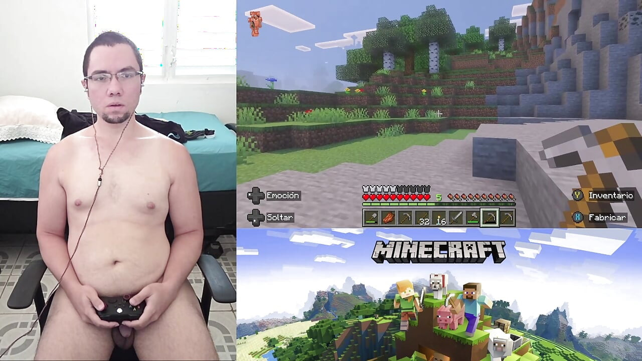 رجل عاري قرنية يلعب دور ماين كرافت #3