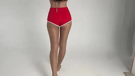 schöne yoga-sjort rote shorts