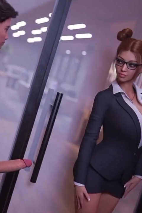 My Boss Secretary Fucks Me in the Office While the Boss Is Right There and He Catches Us