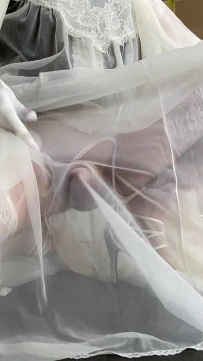 Lingerie sheer blowjob wedding