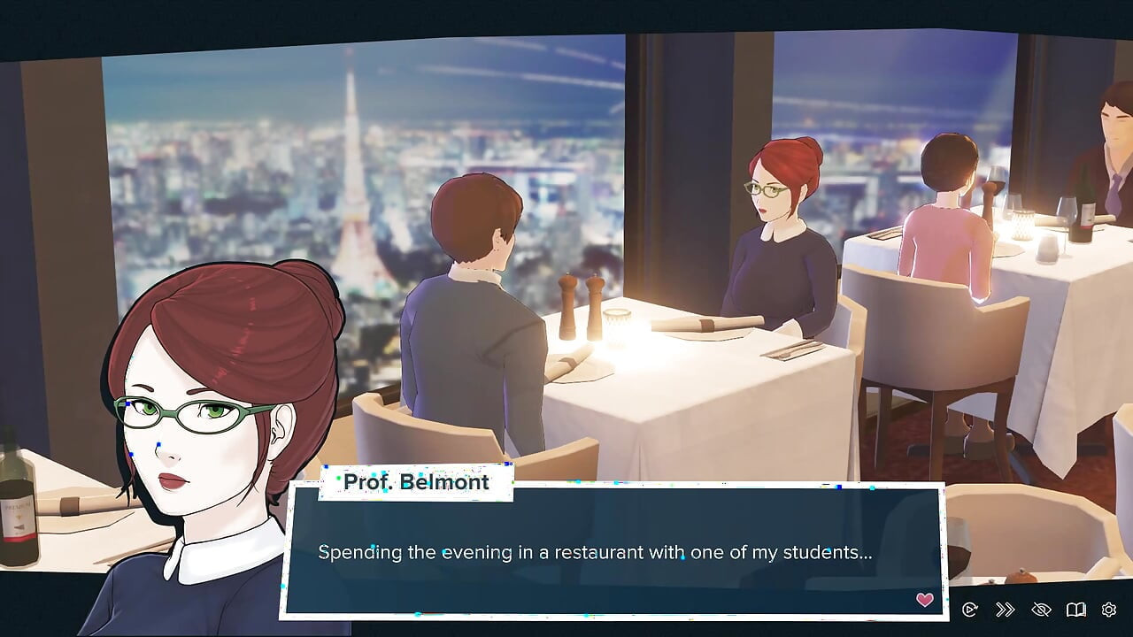クイック・ア・ラブホテルの物語:教授がレストランで生徒に足コキをする場面 - 第6話