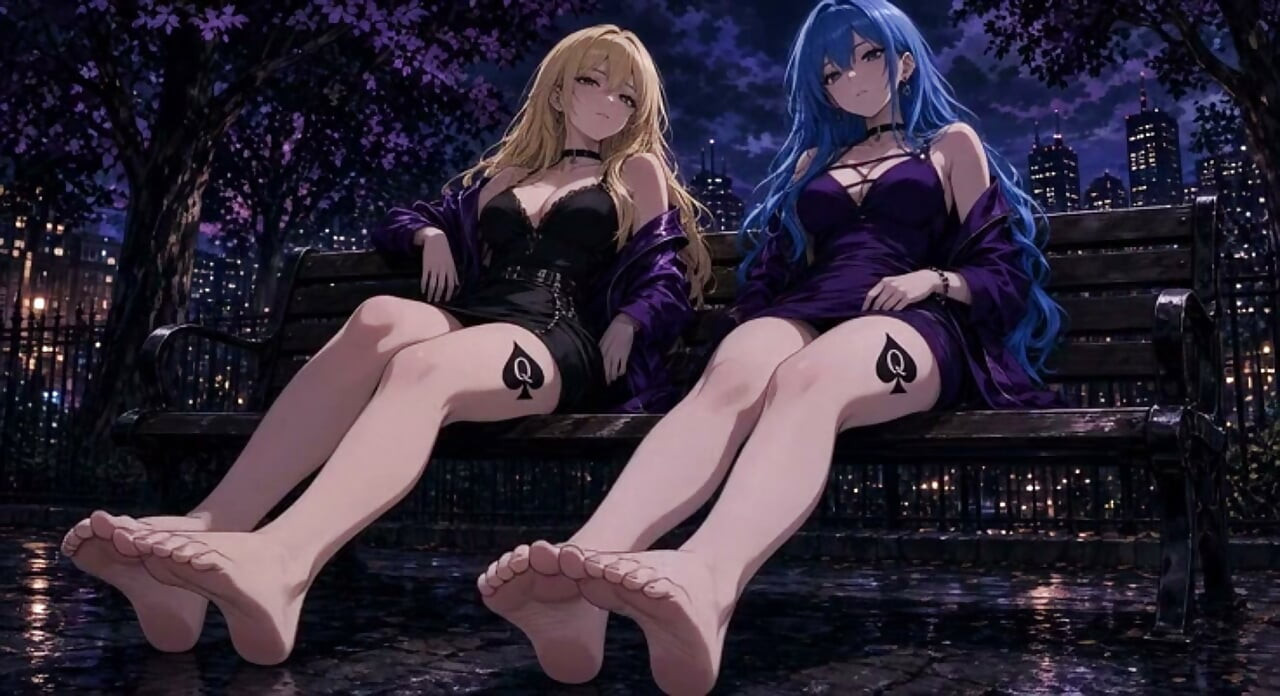 Queen of Spades-tatovering og føtter - Anime-samling (Erotisk AI-kunst)