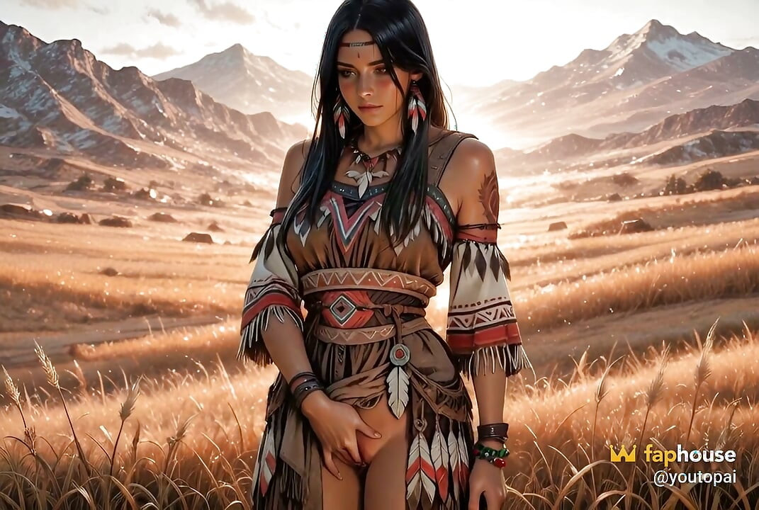 Native American Lakota Girl Is Ready to Ride 100 Miles for a Good Fuck in the Ai Adaptation for Columbus Day
