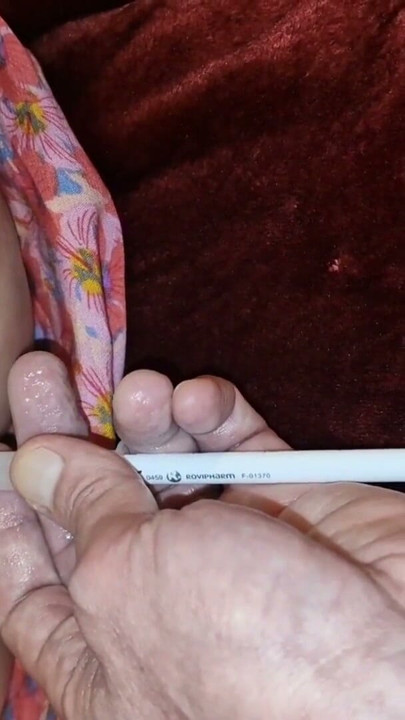 A syringe full of his cum floods my ass | Clip 1