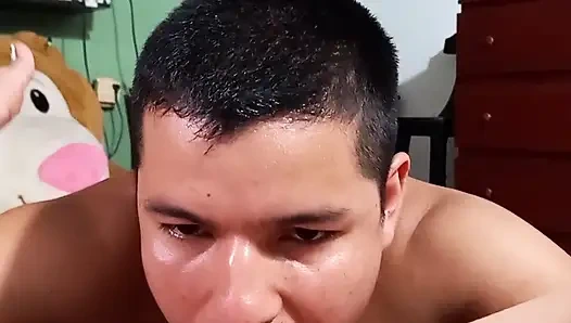 A stranger licks her pussy until she orgasms while talking on the phone with her husband.