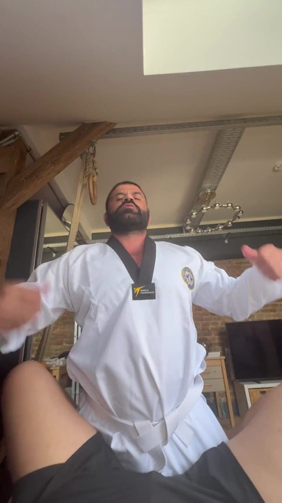 Karate Fighter Gets His Muscles Worshipped and Jerks off