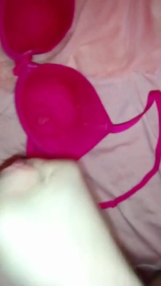 Cum again in pink bra cumrag (35 loads)