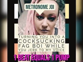 Metronome joi तुम्हें फेक लंड चूसने वाली में बदल रही है जबकि आप मेरी आवाज पर लंड हिलाते हैं