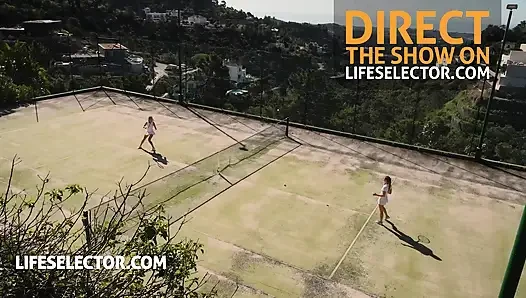 Pertandingan Tenis Bejat Bareng Alexis Crystal dan Angelika Greys
