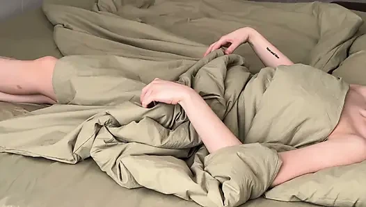 Stepsis Teases & Seduces Stepbro into Hot Morning Sex with Creampie