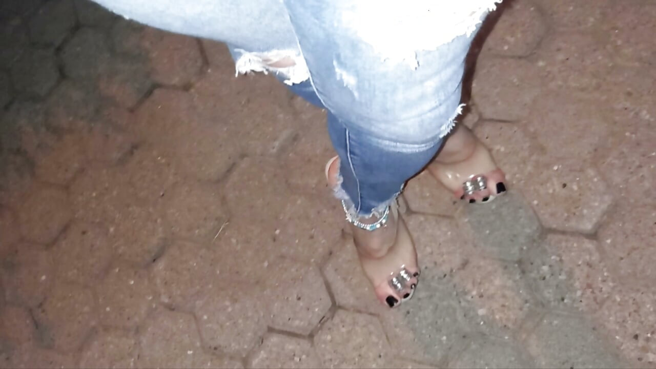 I walk down the street at night in my stripper heels
