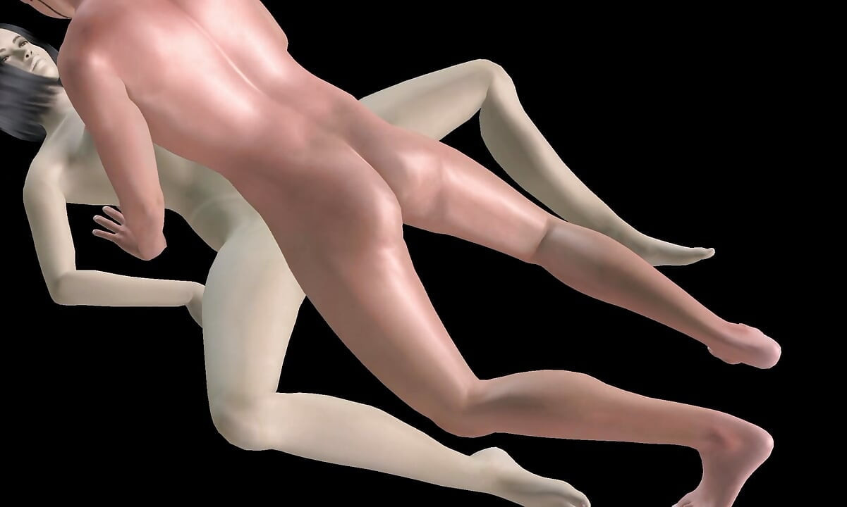 アニメーション3Dポルノ - アジア人男性がミッションAryの美しい女性とアナル中出しでセックス