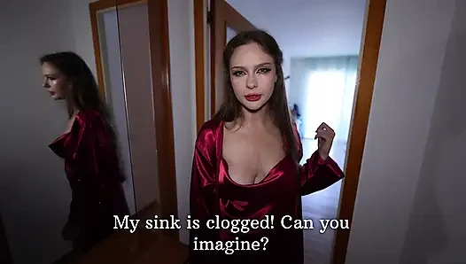 POV: Big-breasted stepaunt thanks me with her ass. Anal