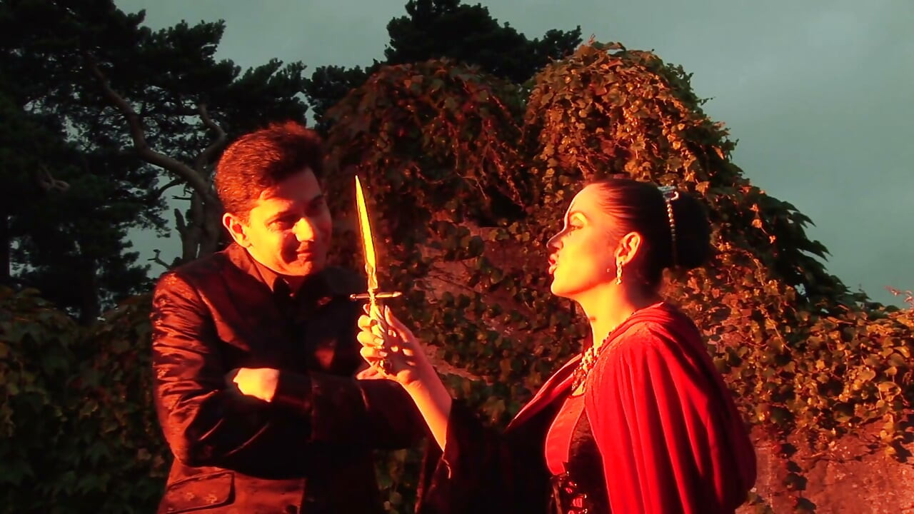 Lady Macbeth expostulates her husband to think about witches oracular utterances