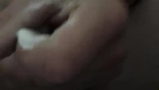 Jerking off in the shower