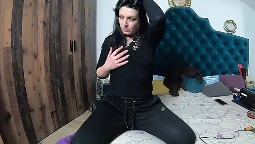 Sweaty Stockings, Nipple Hook and Sporty Solo Tease